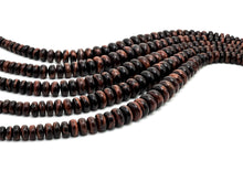 Load image into Gallery viewer, 8-18mm High Quality Natural Red Tiger Eye Graduated, Rondelle Smooth/Faceted Gemstone Beads, 15inch strand, SKU#U191/U201