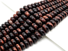 Load image into Gallery viewer, 8-18mm High Quality Natural Red Tiger Eye Graduated, Rondelle Smooth/Faceted Gemstone Beads, 15inch strand, SKU#U191/U201