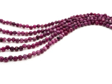 Load image into Gallery viewer, High Quality Natural Ruby Faceted Round 3mm Beads