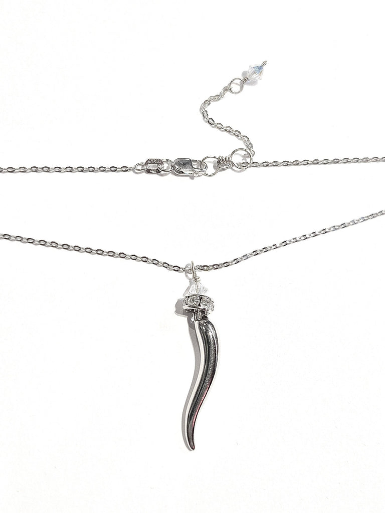 Italian Horn Necklace: silver or gold
