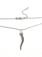 Load image into Gallery viewer, Italian Horn Necklace: silver or gold