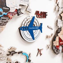 Load image into Gallery viewer, Travel Tracker 3D Colored Wooden World Map – Aqua