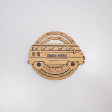 Load image into Gallery viewer, Travel Tracker 3D Wooden USA Map –  Gold