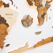 Load image into Gallery viewer, Travel Tracker 3D Wooden World Map
