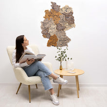 Load image into Gallery viewer, 3D Germany Wooden Map Multicolor