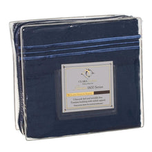 Load image into Gallery viewer, King size 4-Piece Wrinkle-Free Microfiber Sheet Set in Navy Blue
