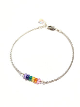 Load image into Gallery viewer, Chakra Stones Rainbow bracelet