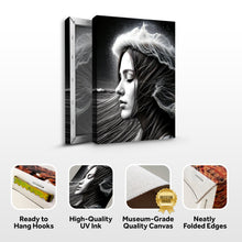 Load image into Gallery viewer, Monochrome Serene Woman Wall Art