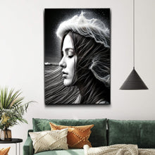 Load image into Gallery viewer, Monochrome Serene Woman Wall Art