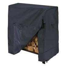 Load image into Gallery viewer, Black Firewood Rack Cover - Fits 4-ft. Log Racks