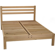 Load image into Gallery viewer, CA size Solid Wood Platform Bed Frame with Slatted Headboard - Made in USA