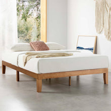 Load image into Gallery viewer, California King size Solid Wood Platform Bed Frame in Natural Wooden Finish