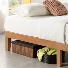 Load image into Gallery viewer, California King size Solid Wood Platform Bed Frame in Natural Wooden Finish