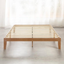 Load image into Gallery viewer, California King size Solid Wood Platform Bed Frame in Natural Wooden Finish