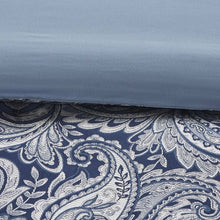 Load image into Gallery viewer, California King 12-piece Reversible Microfiber Comforter Set Navy Blue White