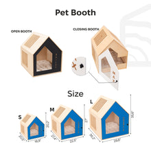 Load image into Gallery viewer, Booth-Style Wooden Dog House - Black