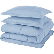Load image into Gallery viewer, Queen Size Reversible Microfiber Down Alternative Comforter Set in Blue