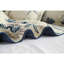 Load image into Gallery viewer, Queen size 100-Percent Cotton 3-Piece Bedspread Quilt Set Ocean Beach Sea Shells Marine Starfish