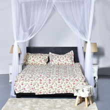 Load image into Gallery viewer, White 4-Post Bed Princess Canopy Net Mosquito Netting for Full or Queen size Beds