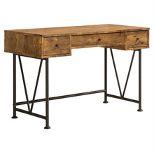 Load image into Gallery viewer, Farmhouse Rustic Home Office 3 Drawer Writing Desk