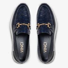 Load image into Gallery viewer, The Padova Navy Blue Leather Men Sneaker
