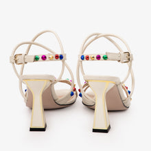 Load image into Gallery viewer, The Aurora Cream Leather Strappy Women Sandal