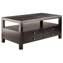 Load image into Gallery viewer, Modern Espresso 2 Drawer Coffee Table