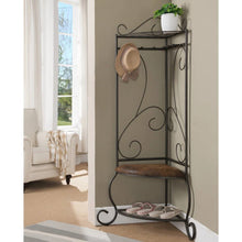 Load image into Gallery viewer, Corner Metal Hall Tree Entryway Coat Rack Upholstered Storage Bench Shoe Rack