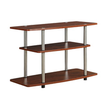 Load image into Gallery viewer, Modern Wood and Metal TV Stand in Cherry Brown Finish