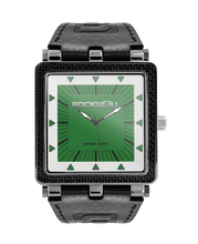 Load image into Gallery viewer, CF Leather (Black/Green) Watch
