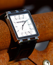 Load image into Gallery viewer, CF Leather (White/Black) Watch