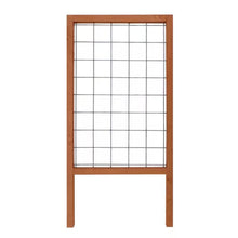 Load image into Gallery viewer, 48-inch Outdoor Pine Wood Frame Garden Trellis with Metal Wire Lattice