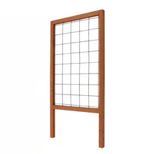 Load image into Gallery viewer, 48-inch Outdoor Pine Wood Frame Garden Trellis with Metal Wire Lattice