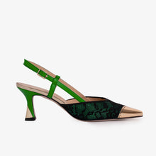Load image into Gallery viewer, The Bali Green Leather Slingback Women Sandal