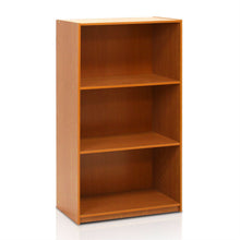 Load image into Gallery viewer, Modern 3-Shelf Bookcase in Light Cherry Wood Finish