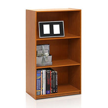 Load image into Gallery viewer, Modern 3-Shelf Bookcase in Light Cherry Wood Finish