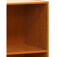 Load image into Gallery viewer, Modern 3-Shelf Bookcase in Light Cherry Wood Finish