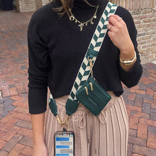 Load image into Gallery viewer, Clip &amp; Go Strap w/Zippered Pouch Chevron