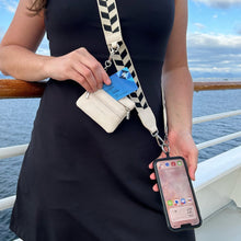 Load image into Gallery viewer, Clip &amp; Go Strap w/Zippered Pouch Chevron