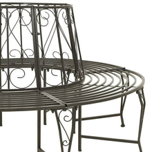 Load image into Gallery viewer, Roundabout Circular Outdoor Garden Tree Bench in Heavy Duty Grey Steel