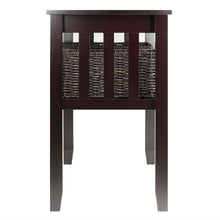 Load image into Gallery viewer, Espresso 2 Tier Entryway Hall Console Table with 3 Storage Baskets