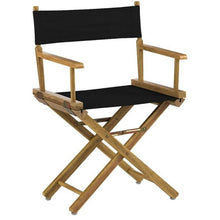 Load image into Gallery viewer, Solid Wood Frame Indoor/Outdoor Patio Dining Directors Chair with Black Seat