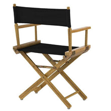 Load image into Gallery viewer, Solid Wood Frame Indoor/Outdoor Patio Dining Directors Chair with Black Seat