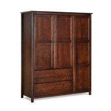 Load image into Gallery viewer, Cherry Wood Finish Bedroom Wardrobe Armoire Cabinet Closet