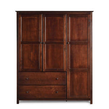 Load image into Gallery viewer, Cherry Wood Finish Bedroom Wardrobe Armoire Cabinet Closet