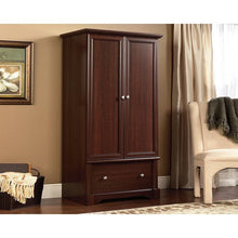 Load image into Gallery viewer, Rustic Cherry Drawer and Garment Rod Wardrobe Armoire