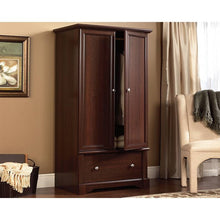Load image into Gallery viewer, Rustic Cherry Drawer and Garment Rod Wardrobe Armoire