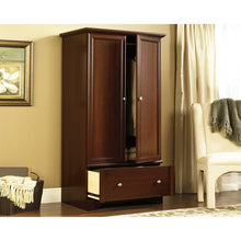 Load image into Gallery viewer, Rustic Cherry Drawer and Garment Rod Wardrobe Armoire