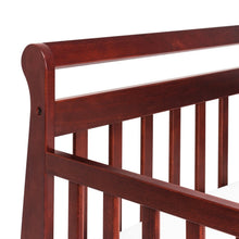 Load image into Gallery viewer, Cherry Modern Slatted Guard Rails Toddler Sleigh Bed