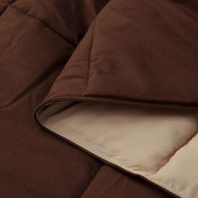 Load image into Gallery viewer, Twin/Twin XL Traditional Microfiber Reversible 3 Piece Comforter Set in Brown